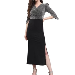 Buckle Western Bodycon Dress for Ladies & Girls